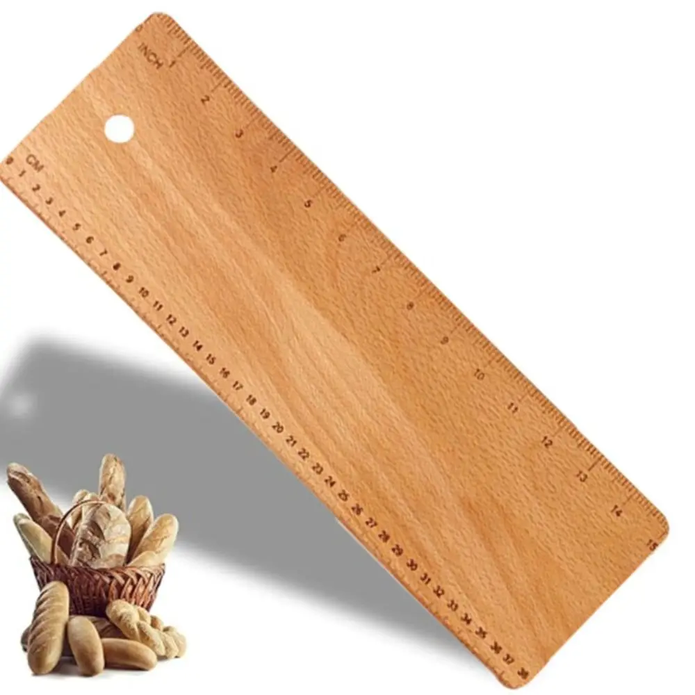 with Scale Rectangular Bread Flipping Board Professional Bread Moving Tray Dough Beech Wood Bread Peel Transfer Board