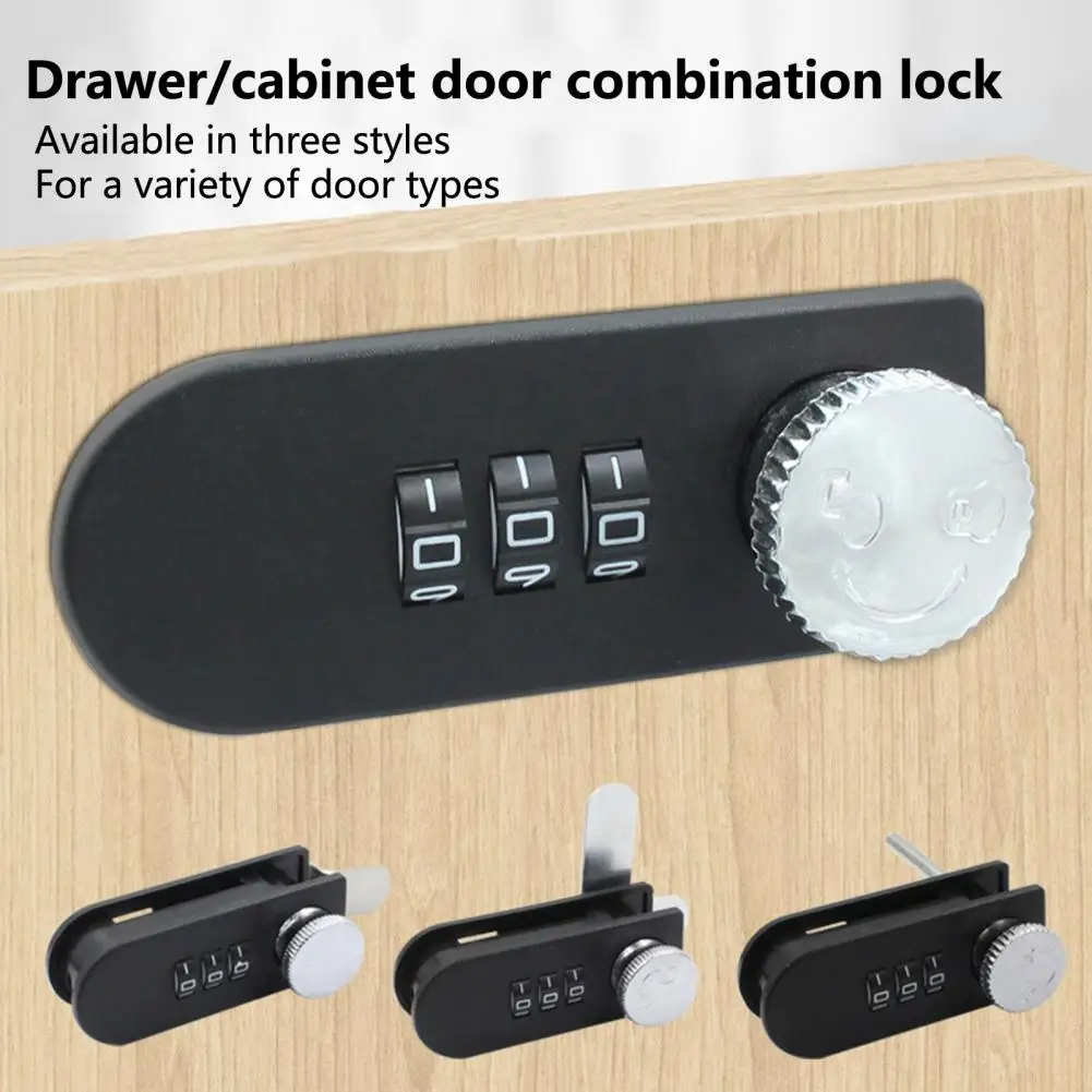 Cabinet Code Locks Drawer Lock Office Thickened Latch Scroll Wheel Code Lock Double Open Locker Lock Triple Open Dial Code Locks