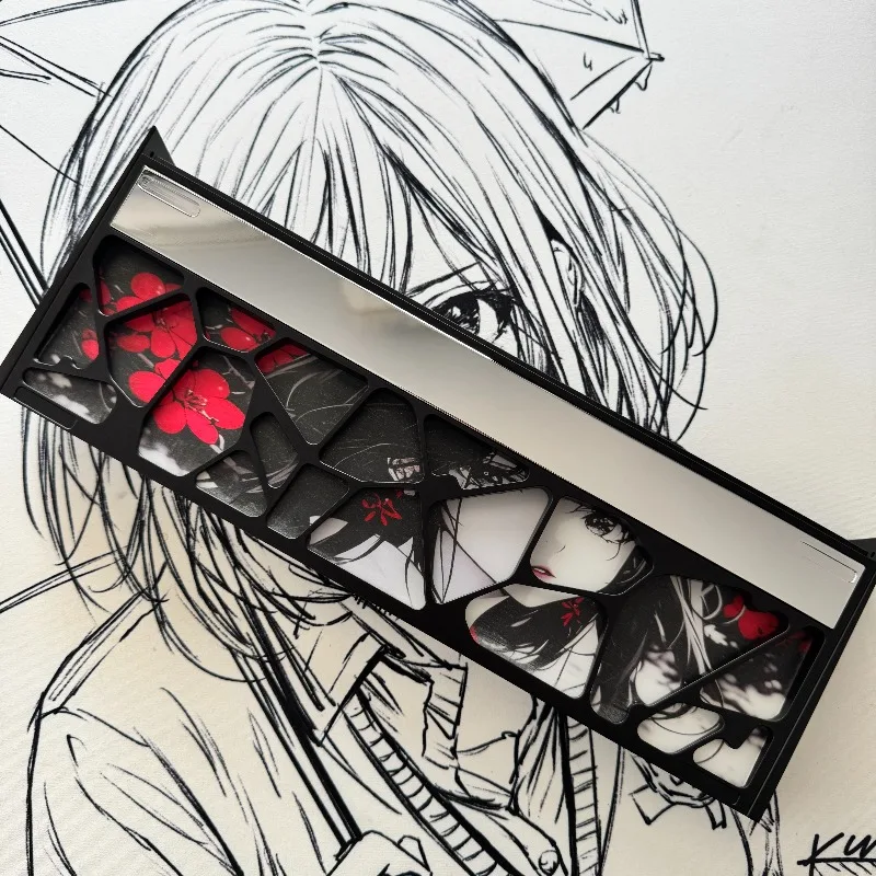 حافظة لوحة مفاتيح مجوفة من Honeybee Made68 غلاف لوحة مفاتيح مجوف من الألومنيوم مخصص لملحقات لوحة المفاتيح الميكانيكية للمكتب