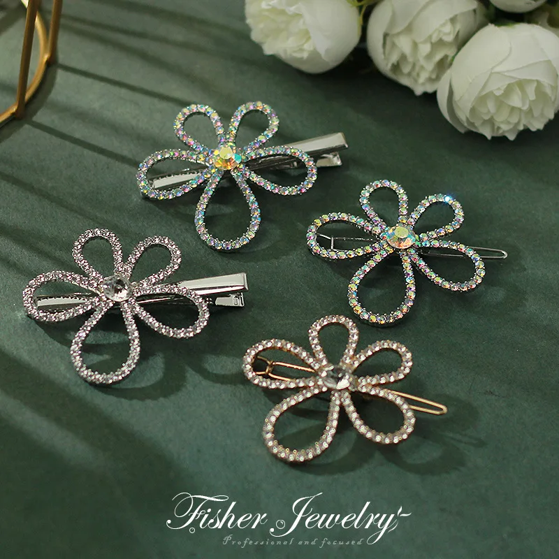 

Summer Fairy Hair Clip 1pc Floral Side Barrette for Women Ethereal Half Updo Accessory Dainty Non-Slip Grip