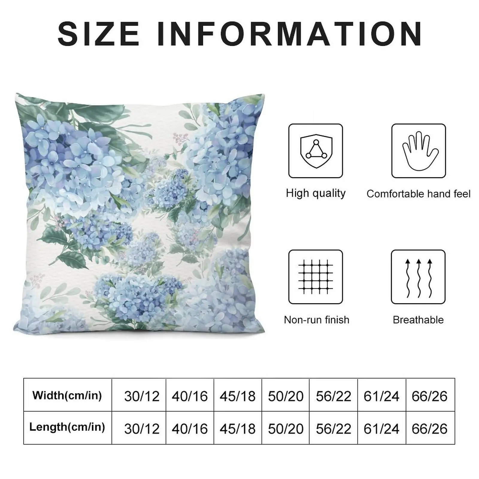 Blue hydrangeas Throw Pillow Decorative Cushion Cover Christmas Covers For Cushions christmas ornaments 2025 pillow