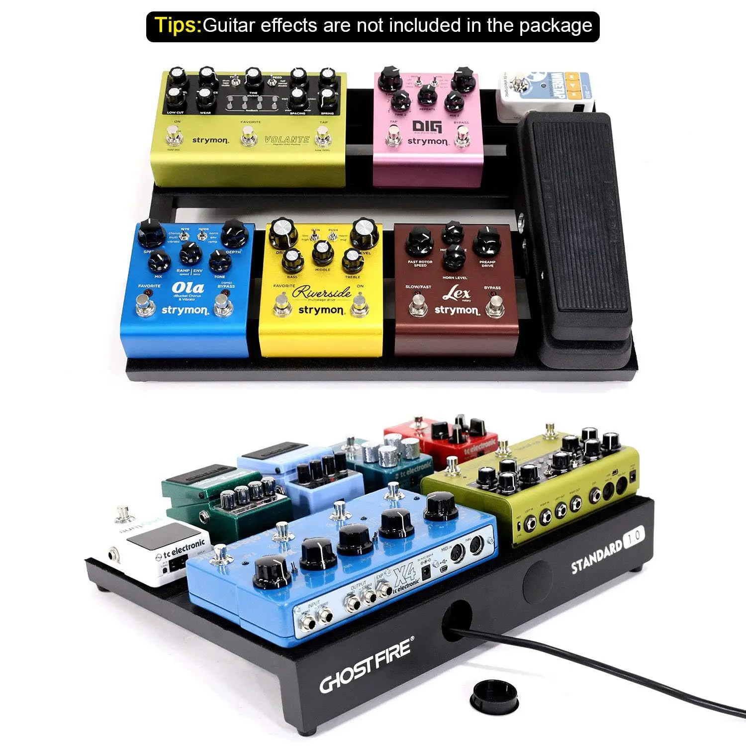 Ghost Fire V Series Guitar Effector Board Stand Aluminum Alloy Effect Pedalboard Guitar Pedal Board