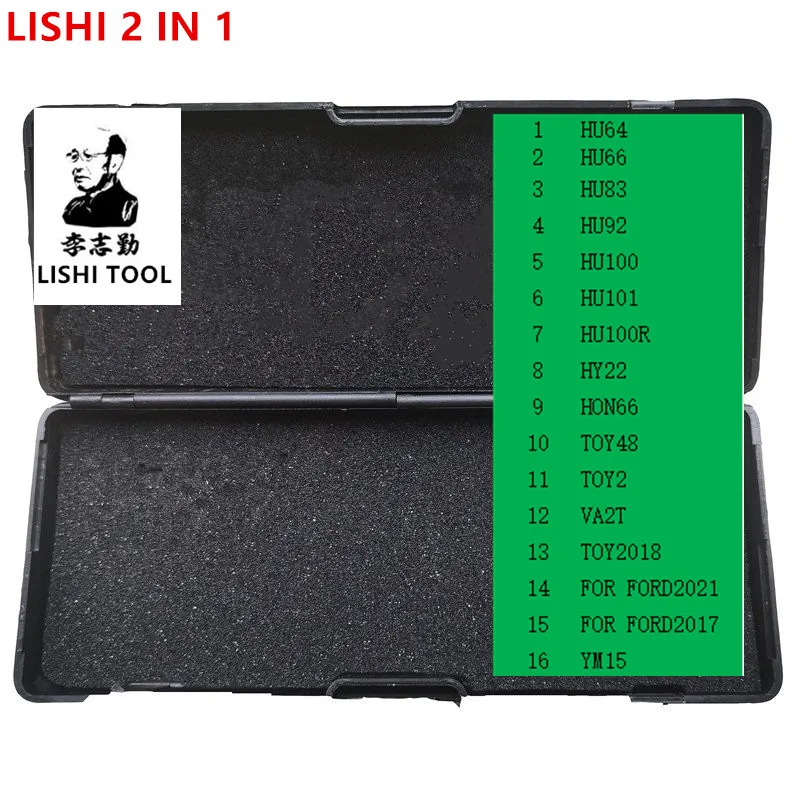 new Lishi 2 in 1 tool HU64 HU66 HU83 HU92 HU100 HU101 HU100R HY22 HON66 TOY48 VA2T TOY2 TOY2018 YM15 FOR FORD2017 FOR FORD2021