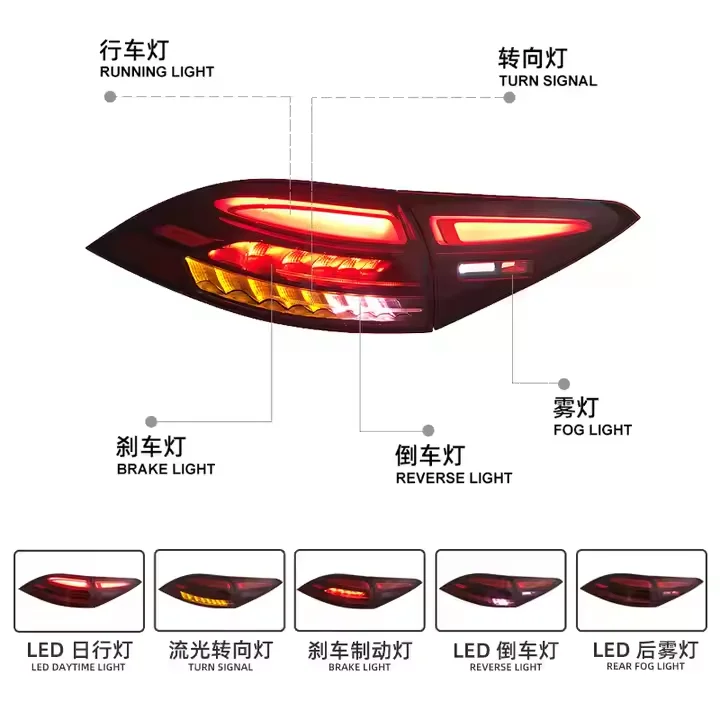Car Light For Benz GLE W167 Taillight 2019-2023 Rear Lamps Upgrade New Style Highlight Flashing Signal Light Accessories 4PCS