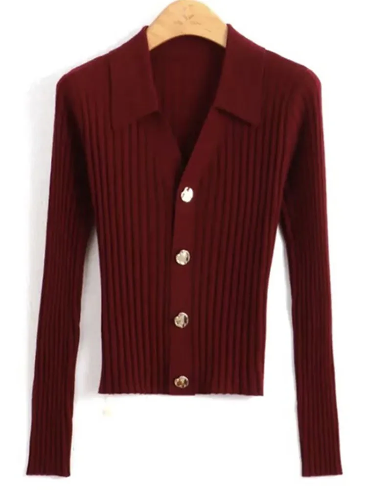 

Slim Fit Knitted Long Sve Pure Color Top Faionable Base Layer irt Comfortable Knit Open Cardigan Sli Slimming Effect