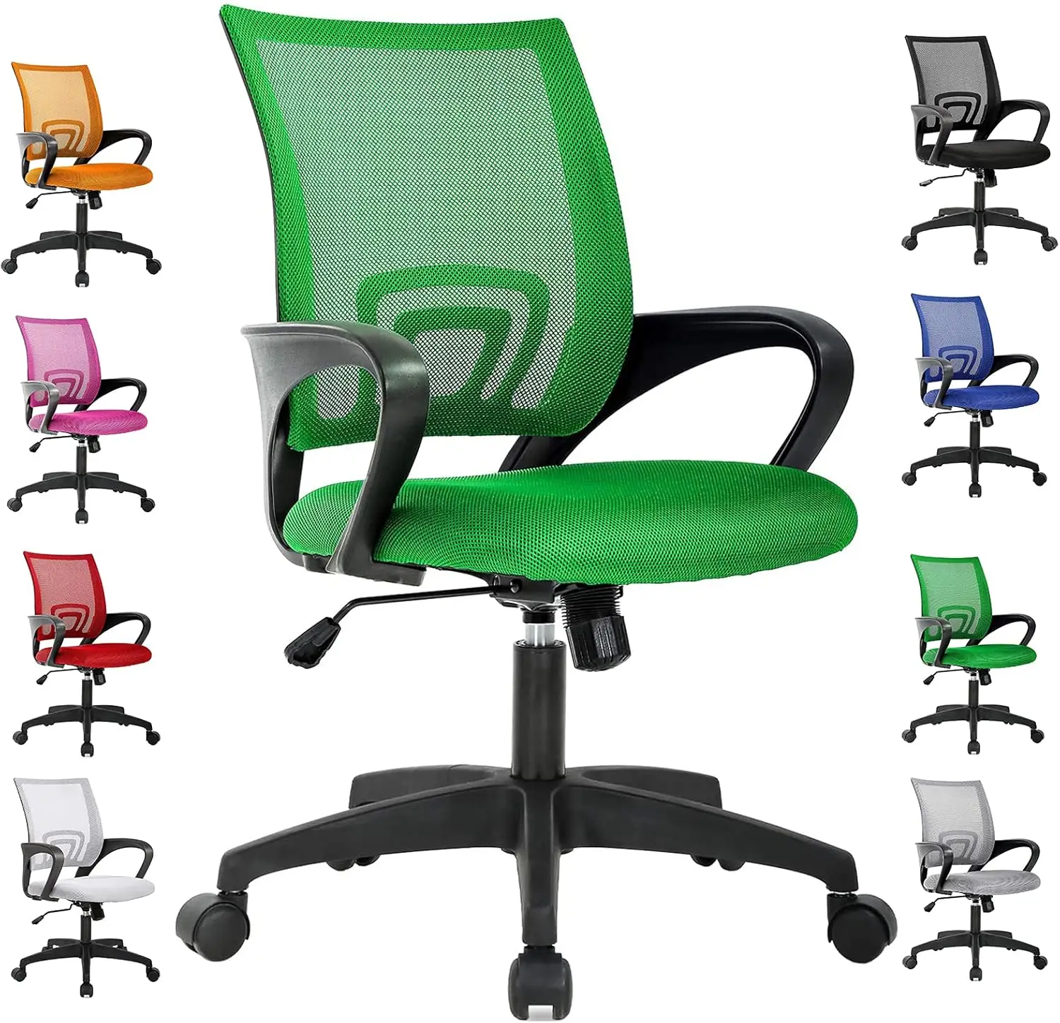 

Mesh Office Chair Computer Desk Chair Ergonomic Cheap Chair Adjustable Height Mid Ba Task Chair With Ba Support Armrest Rolling