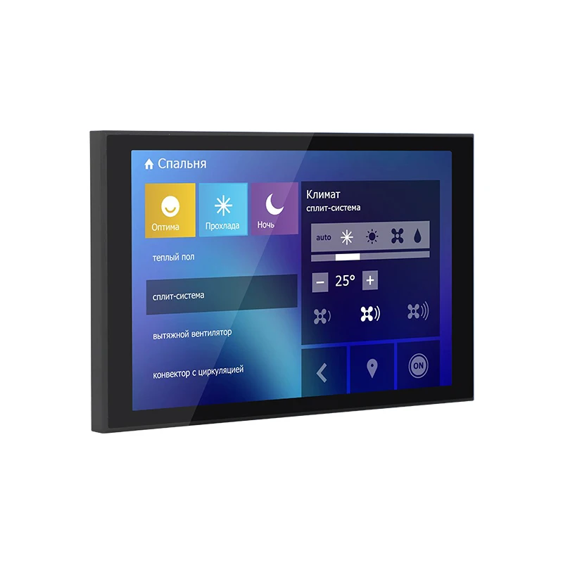 Sunworld YC-SM08M Smart Switch 8inch IPS Display Android 14 4GB+32GB PoE Powered WiFi App Control Smart Home Hotel Car