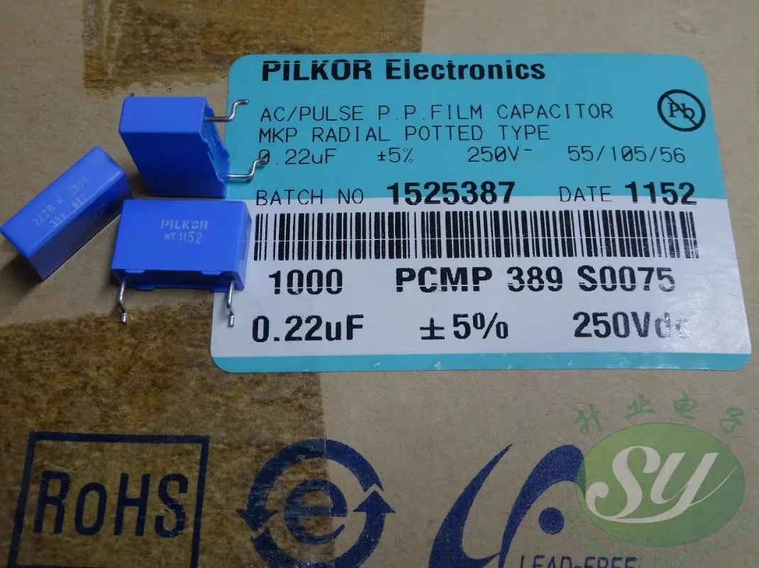 

10PCS MKP289 0.22uf/250v u22 220nf 224 New shaped pin film capacitance 15MM