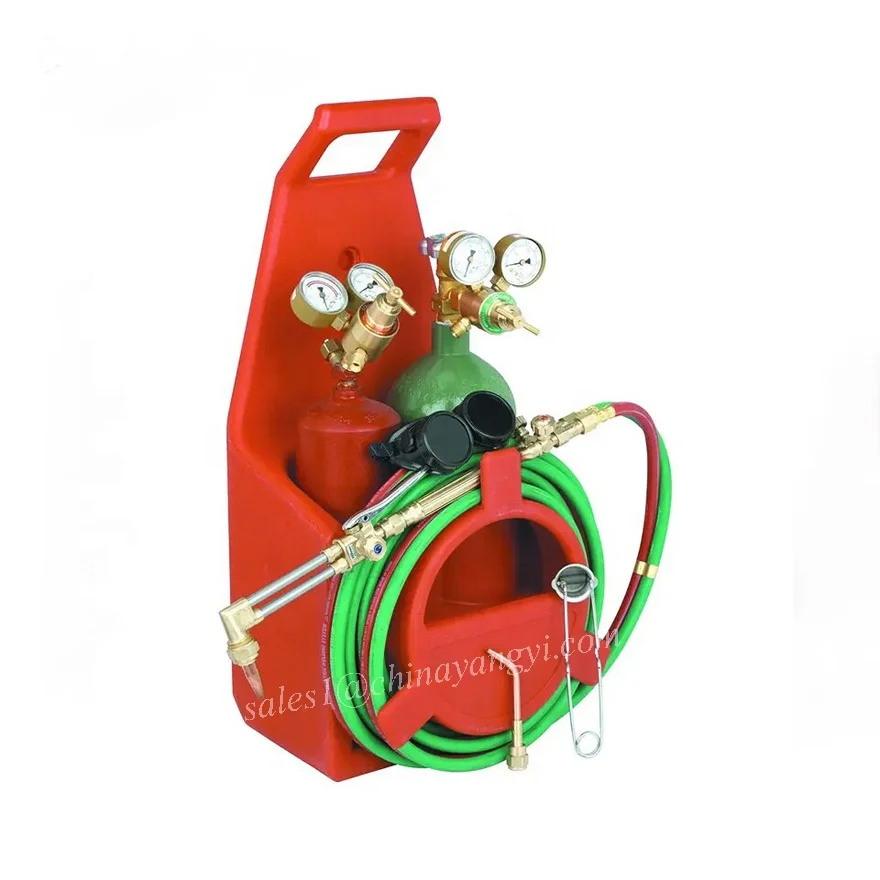 

Portable Welding Cutting Outfit Kit with Oxygen Regulator Acetylene Regulator Cylinder Tank Cutting Torch Welding Equipment