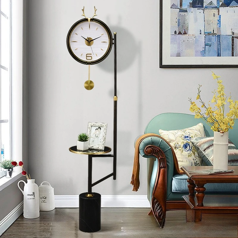 Creative Nordic wind floor clock 2025 new home swing clock living room home high-end atmospheric decorative pendulum clock