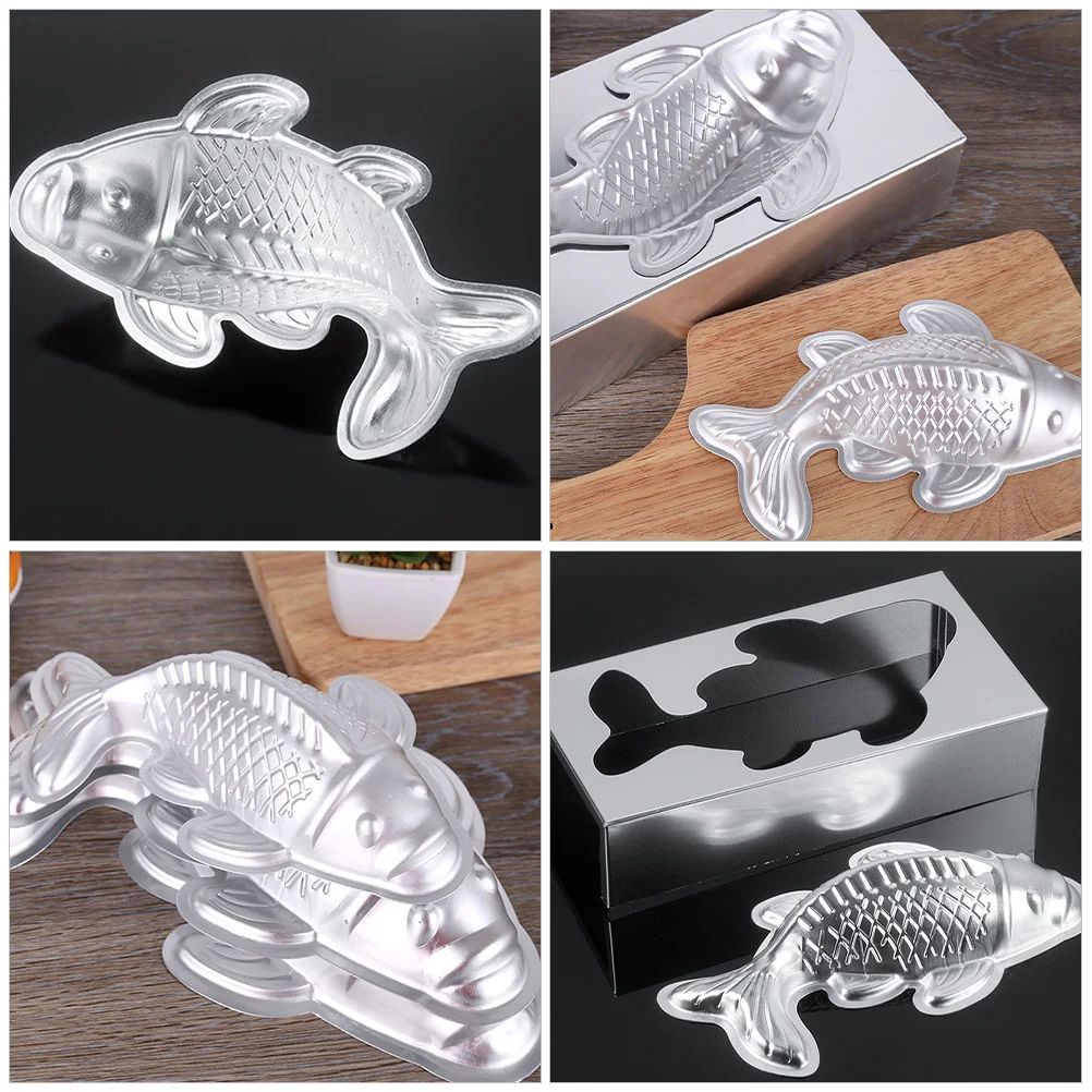 

2 Pcs Fondant Mold Baking Molds Aluminum Pans Animal Tools Rice Cakes DIY Chocolate