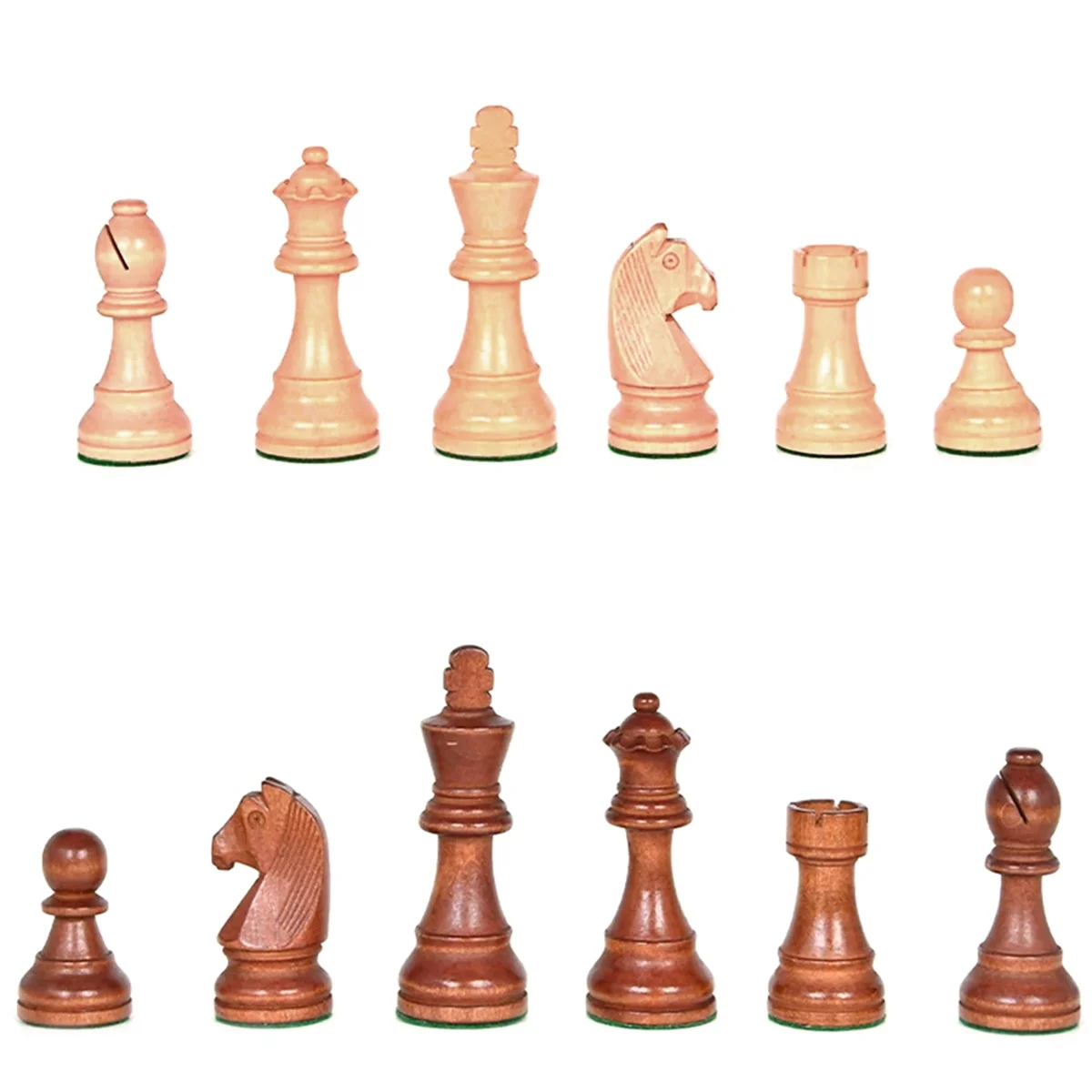 

3.75in, 32PCs Wooden Chess Pieces Oeavy Weighted, Board Game or Replacement Luxury Professional Chess Set Pieces