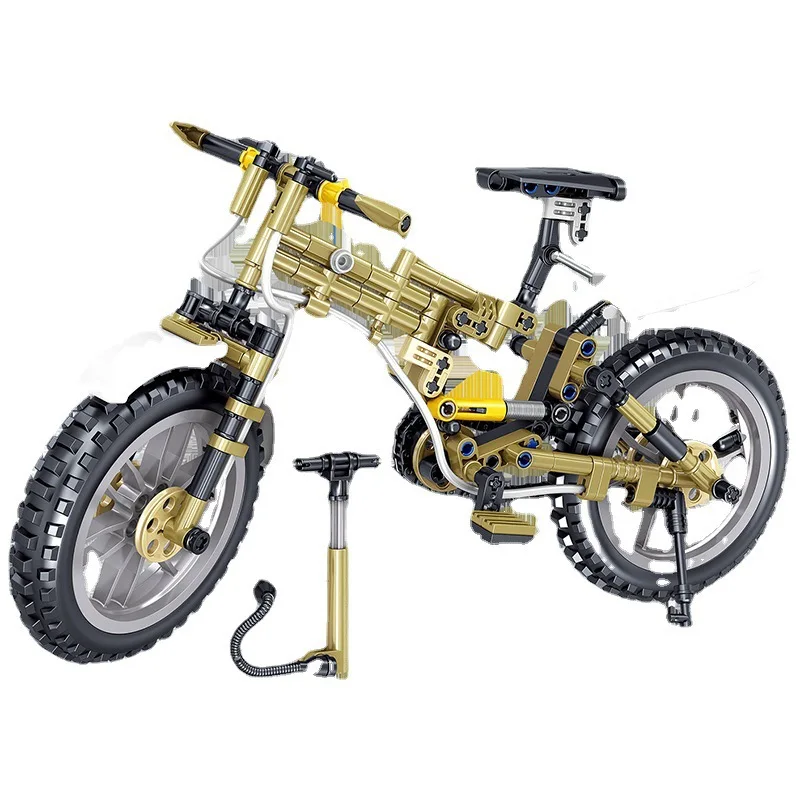 4 in 1 Foldable Motorcycle Building Blocks Mountain Bike Building Kit Figure DIY Model Toys For Boys Christmas Birthday Gift