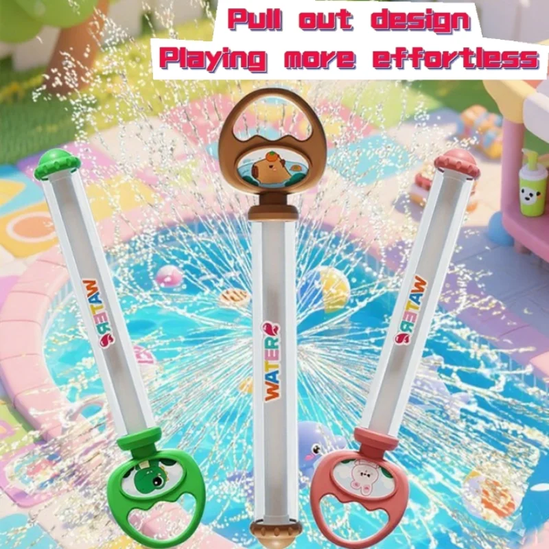 

Spray Water Pull-back Water Gun Spray Handheld Outdoor Sprinkler Toy Summer Beach Game Prop