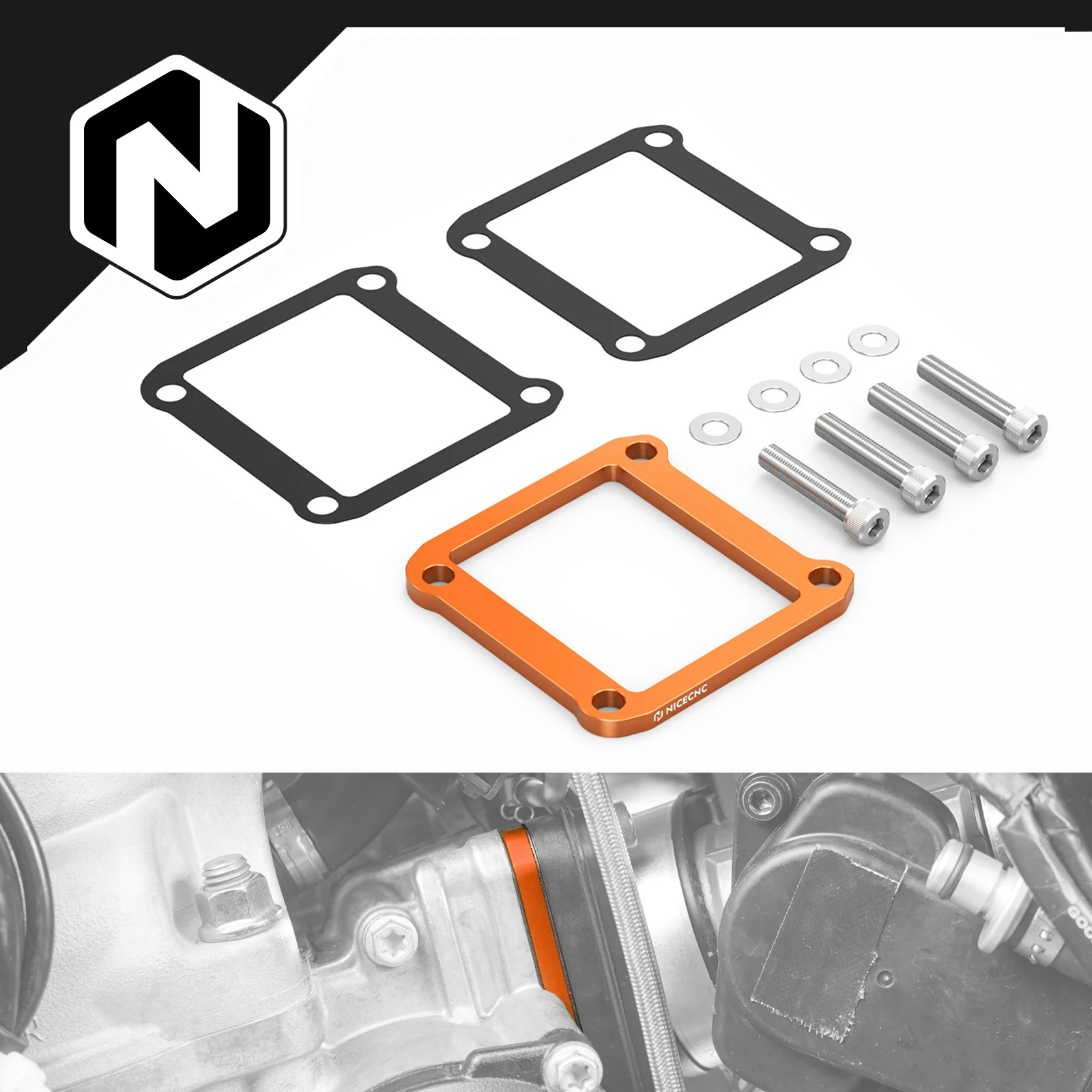 

NICECNC For KTM EXC 300 2024-2025 TBI Reed Valve Spacer Kit EXC 250 XCW 300 XC-W 250 24-25 SX 125 SX250 XC 300 SX300 2023-2025