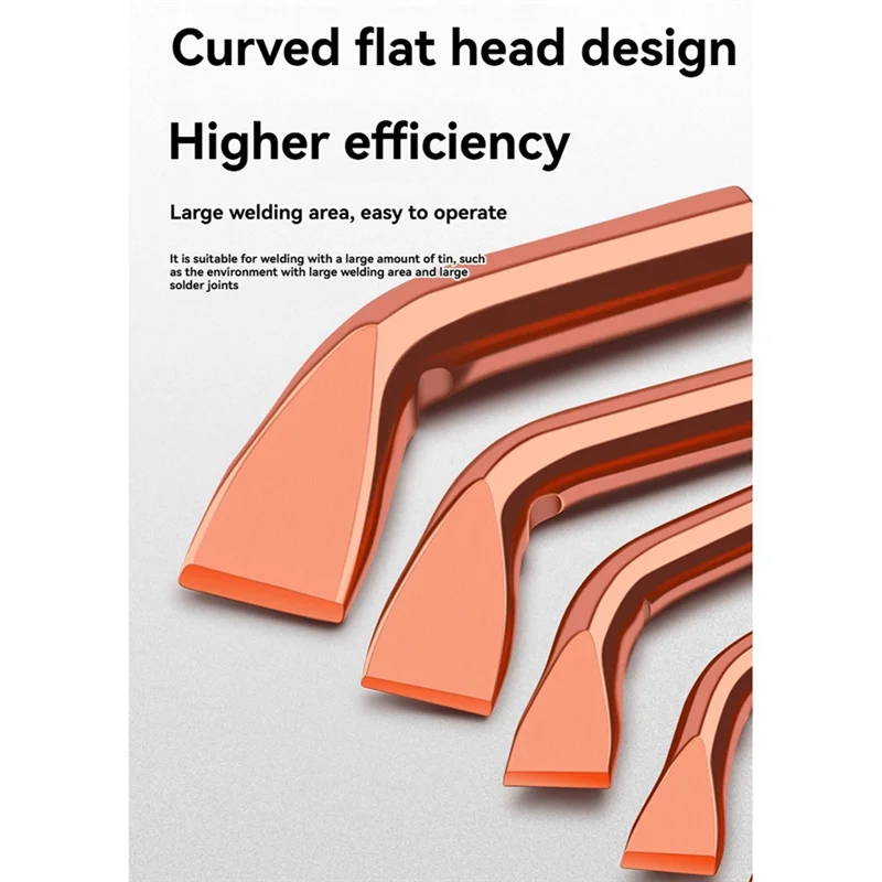 

SOFT-5Pcs Heat Electric Soldering Iron Tip 75W 100W 150W 200W 300W High Power Elbow Tip For Welding Tool Replacement Head