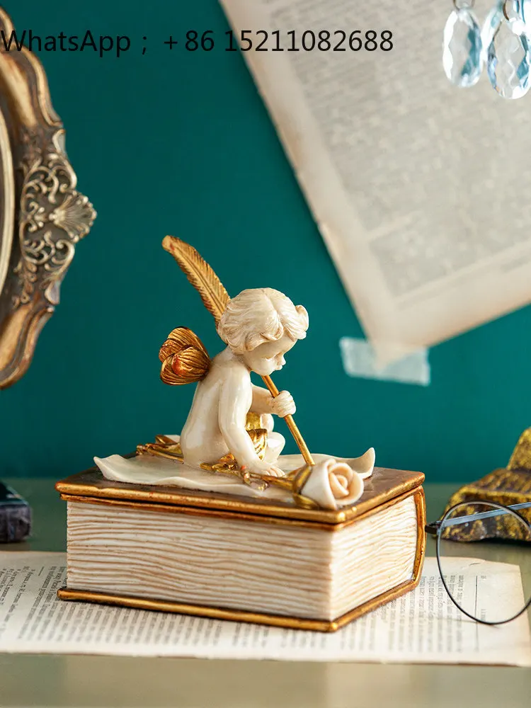 LLY princess antique dresser cosmetics desktop jewelry storage box creative decoration small exquisite ornament