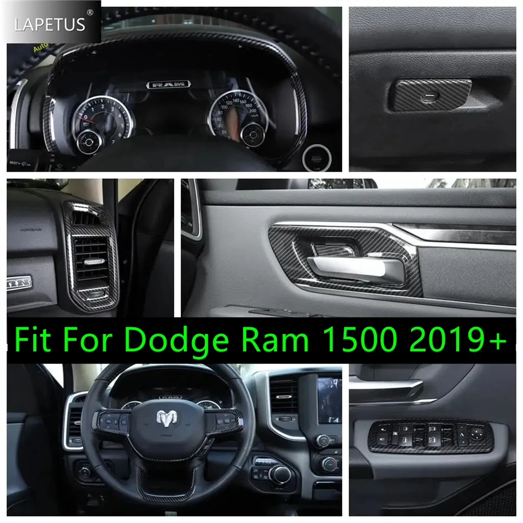 

For Dodge Ram 1500 2019 - 2025 Auto Glove Storage Box / Door Handle Bowl / Air Conditioner AC Vent Cover Trim ABS Accessories