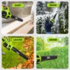 Deli 21V コードレスリーフブロワー、120 MPH 480 CFM、4.0Ah バッテリーパックと充電器付き電動軽量ブロワー、芝生ケア用 4