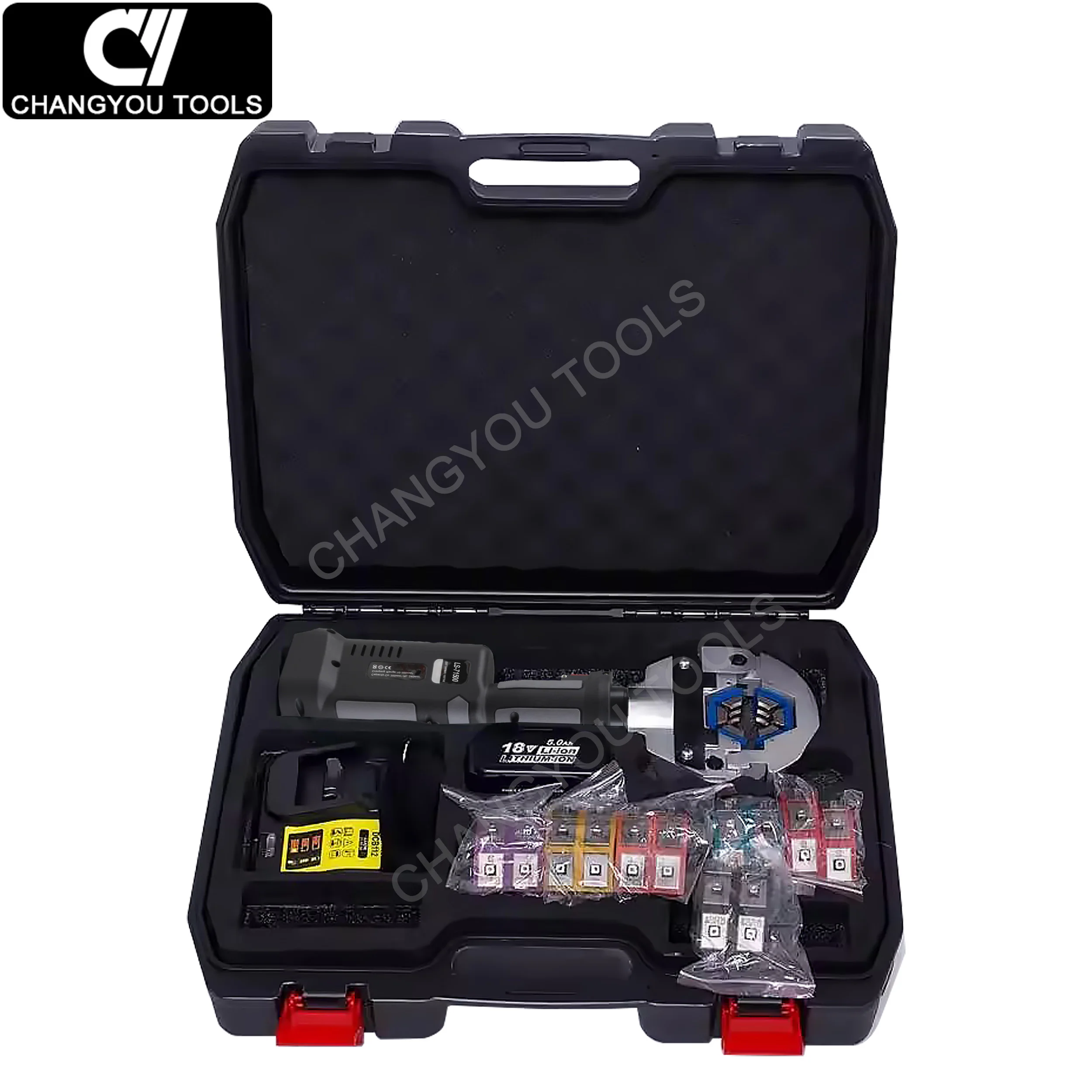 

LS-71500 Stainless Steel HVAC Tool Hydraulic A/C Hose Crimper for Hexagonal Crimping Battery Operated for Air Conditional Hoses