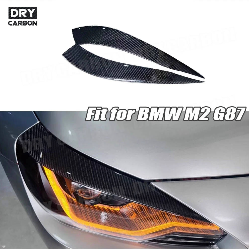 

Carbon Fiber Car Headlight Eyebrow Eyelid for BMW 2 Series G87 M2 Lamp Light Eyebrows Lamp Cover Sticker Decorative Accessories