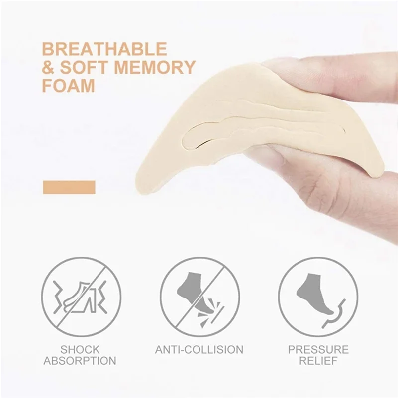 AS96-2X Sisipan Pengisi Jari Kaki Dapat Disesuaikan Pengisi Sepatu Dapat Digunakan Kembali untuk Sepatu Terlalu Besar Wanita Pria Uniseks Sepatu Flat Sepatu Kets