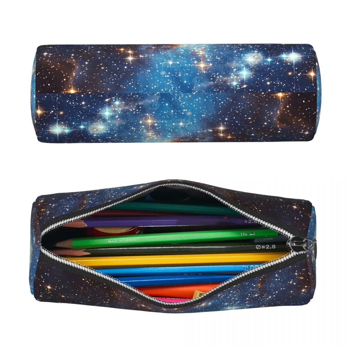Space Galaxy Constellation Pencil Case for Boy Girl Gifts Cylinder Pen Box Pencil Bag Pen Holder
