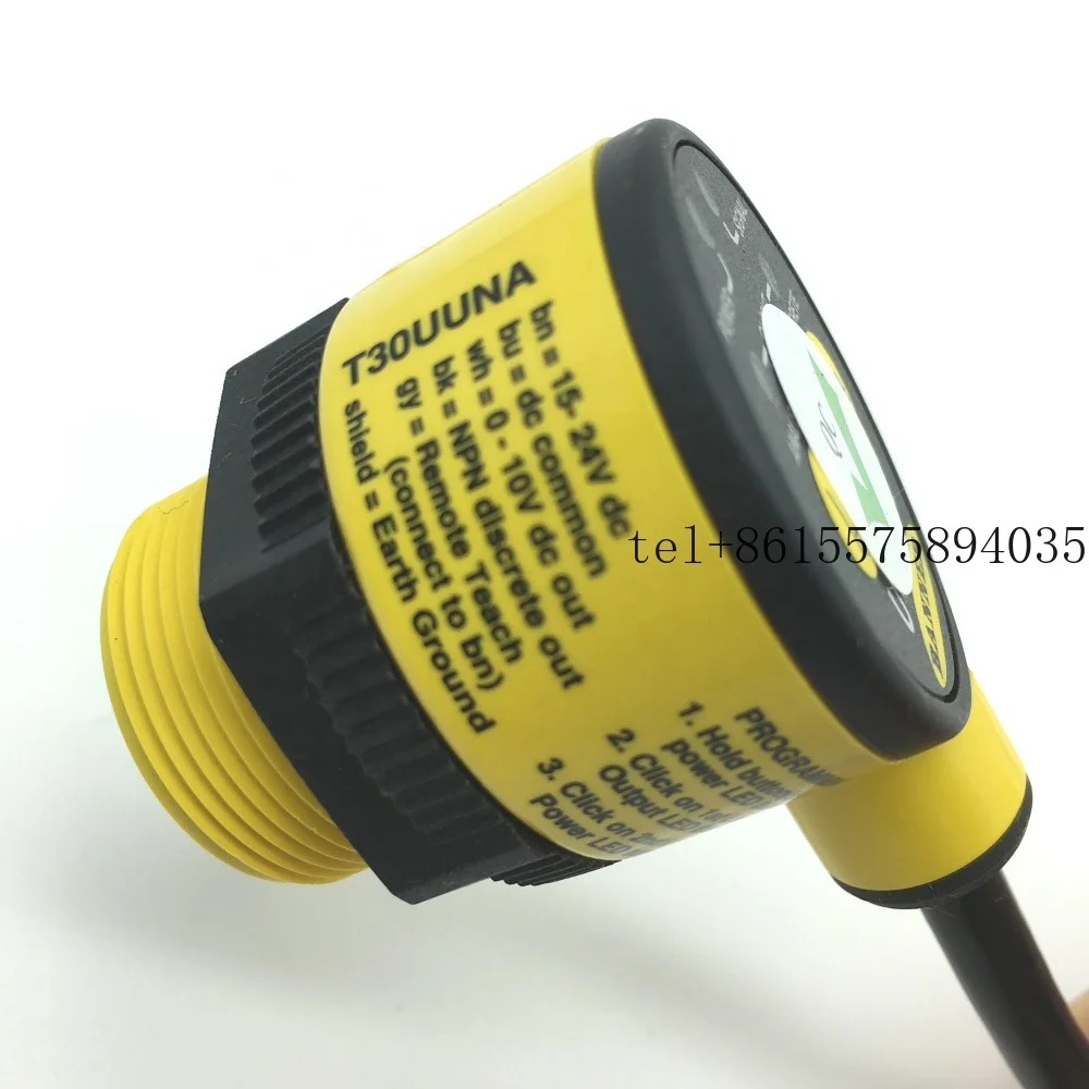 Ya, Spesial Akhir Tahun Diskon Besar NPN T30UUNA 55989 Sensor Ultrasonik dengan Kepala Ulir 30 mm Jangkauan Deteksi 150 mm hingga 1000 mm
