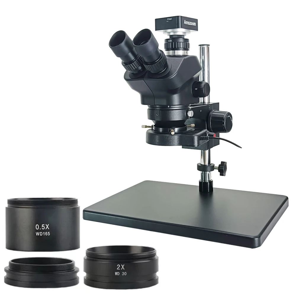 3.5X-100X Simul Focal Trinocular Stereo Microscope 4K 60MP Digital Camera Soldering Industrial PCB Jewelry Watch Repair Tool