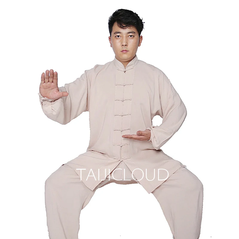 Pure Cotton Tai Chi Uniform, Chinese Kung Fu Martial Arts Silk Tai Chi Outfit for Men and Women