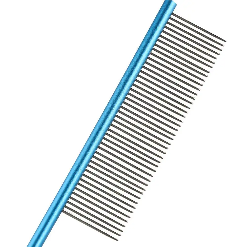 Practical Stainless Steel Pet Flea Comb Non-rust Dense Tooth Dogs Cleaning Brush Comb Colorful Pet Hair Comb Grooming