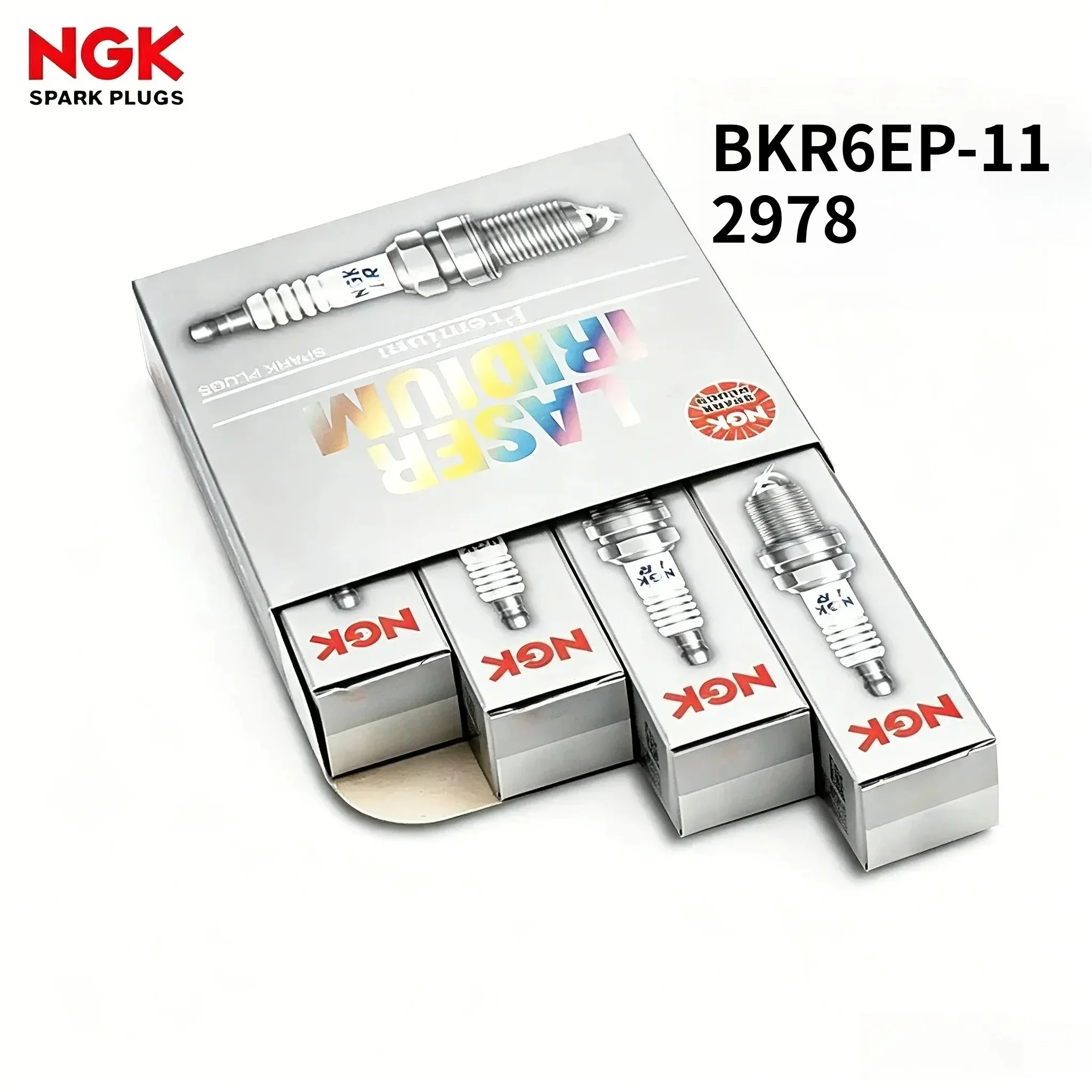 4PCS NGK Laser Double Platinum Spark Plugs BKR6EP-11 2978 Replacement Used For Lexus LS400 4.0L 1995-2000  Fit 1UZ-FE Engine