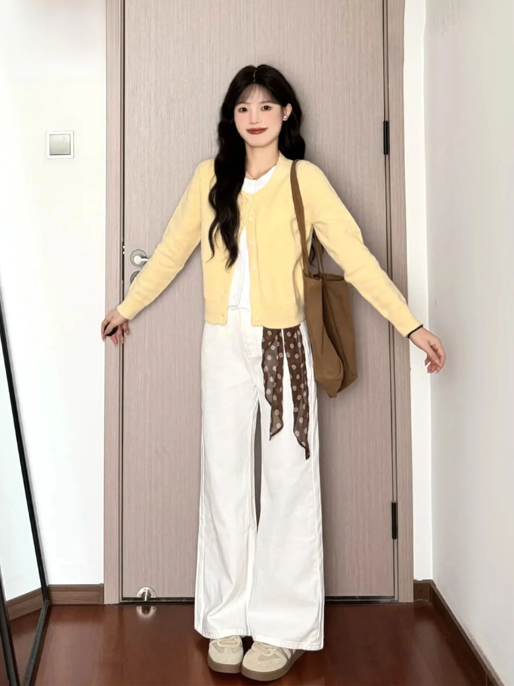 

American Style High Waist Wide Leg Jeans Women Loose Fit Casual Straight Cut Pants Spring Summer New Arrival Slimming Effect