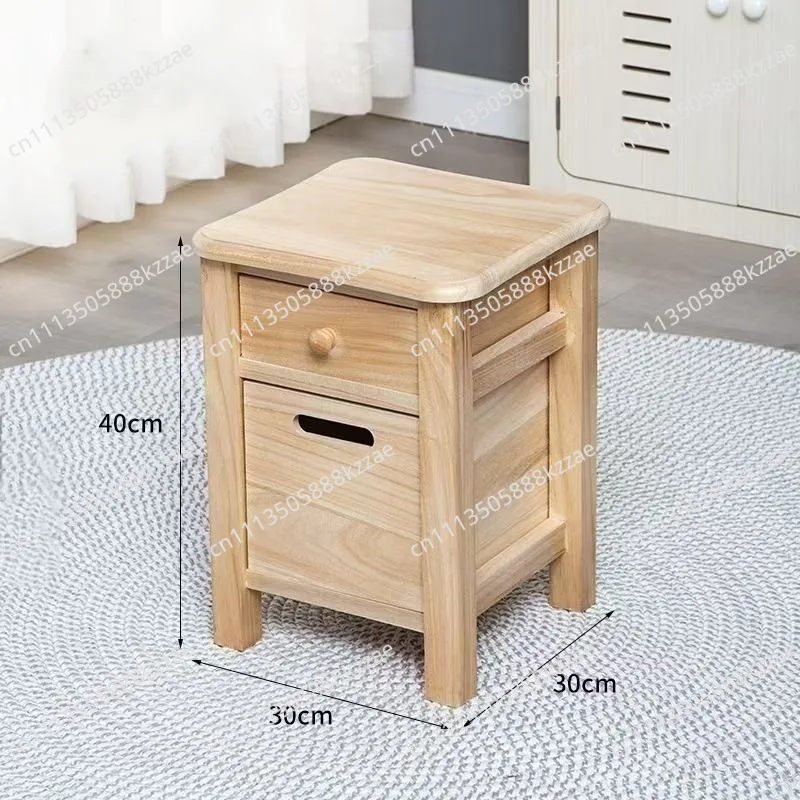 Wooden Stool with Storage, Entryway Shoe Bench, Drawer Side Table, Children's Learning Chair,Multi-functional Home Organizer