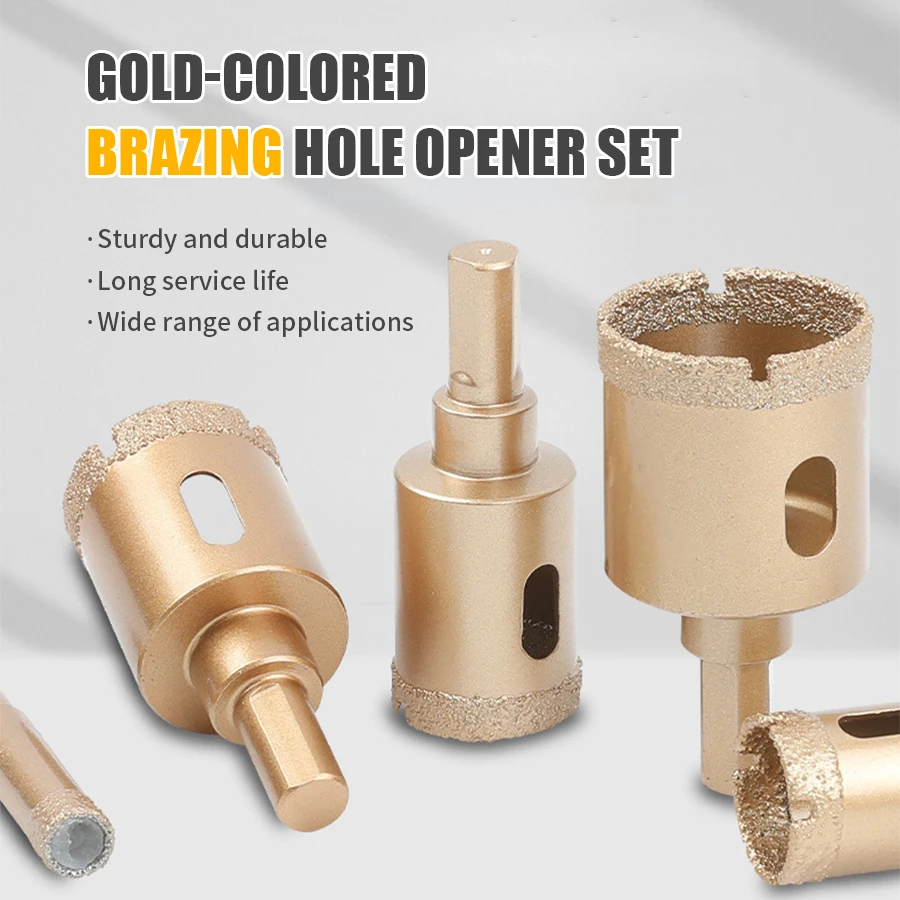 12pcs Set Vacuum Brazed Diamond Core Drill Bit Ceramic Granite Marble Stone Tile Hole Saw tool