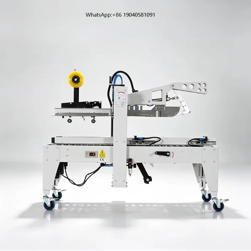 Factory Price Durable Semi Automatic Electric Flap Folding Carton Box and Belt Sealing Machine for Chemical Packaging