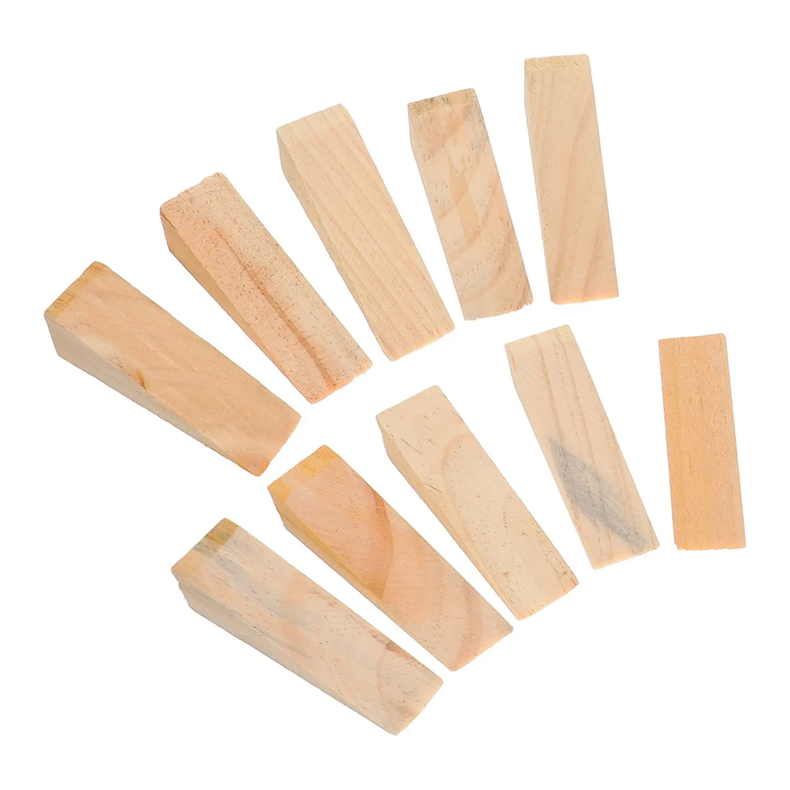 10 Pcs Wooden Door Stopper Non Slip Home Wedge Sturdy Furniture Feet Parts Wooden Stoppers Anti Collision Floor Door