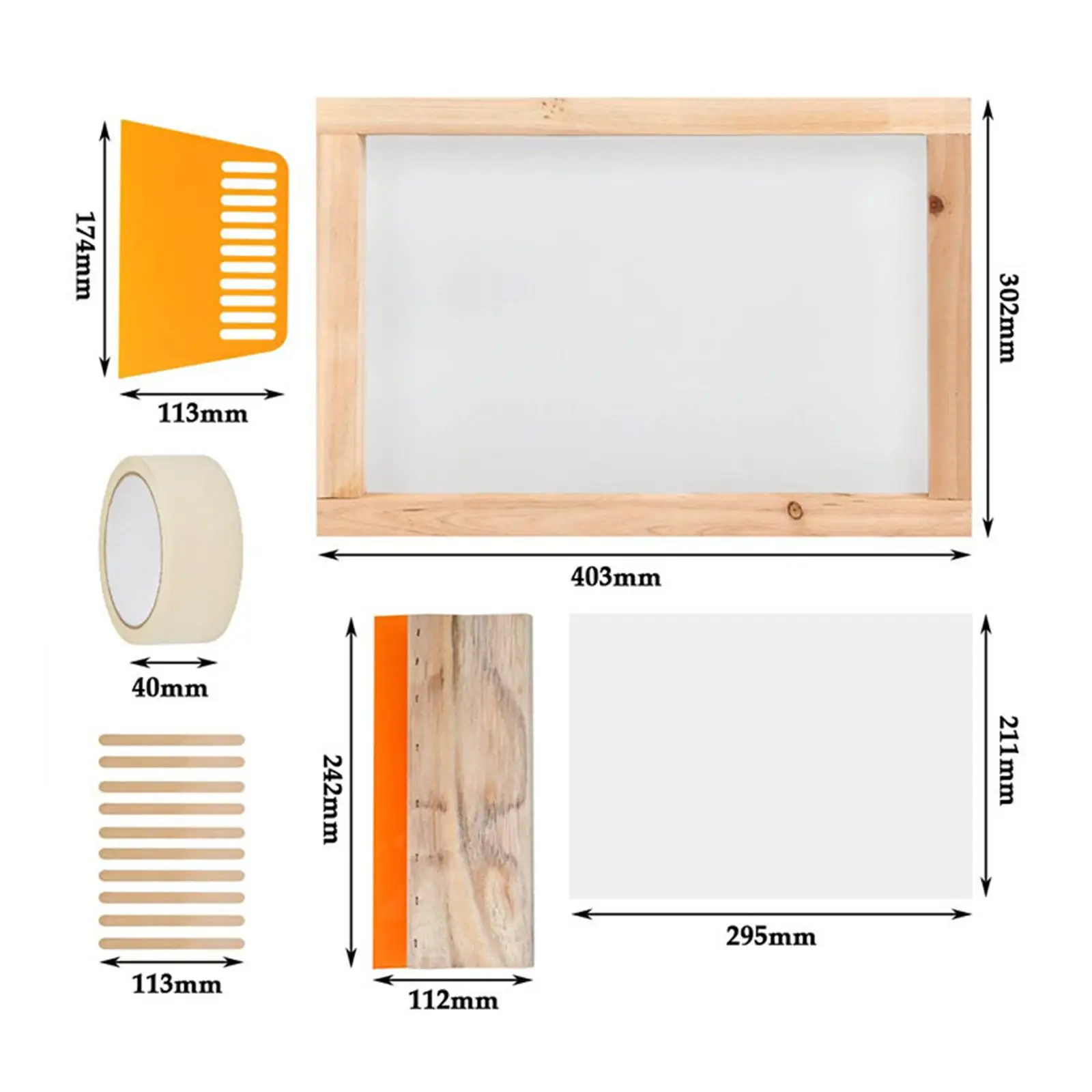 Kit per principianti per pressa per serigrafia, raschietto per raschietti