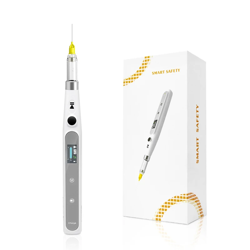 Injecteur d'anesthésie buccale dentaire, anesthésie locale sans fil indolore Portable avec écran LCD fonctionnable, rechargeable et aspiration arrière