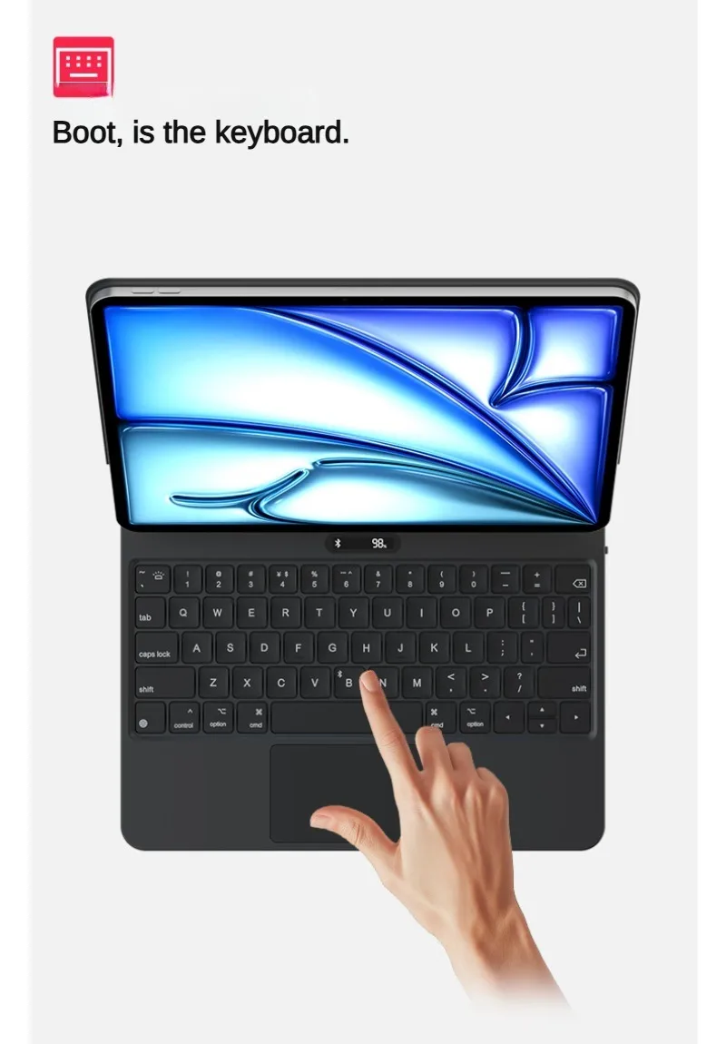 COOSTART للوحة المفاتيح السحرية الخاصة بـ Air7/6 Pro M3 iPad. لوحة مفاتيح خارجية معلقة مغناطيسية للكمبيوتر اللوحي. خاصية iPad