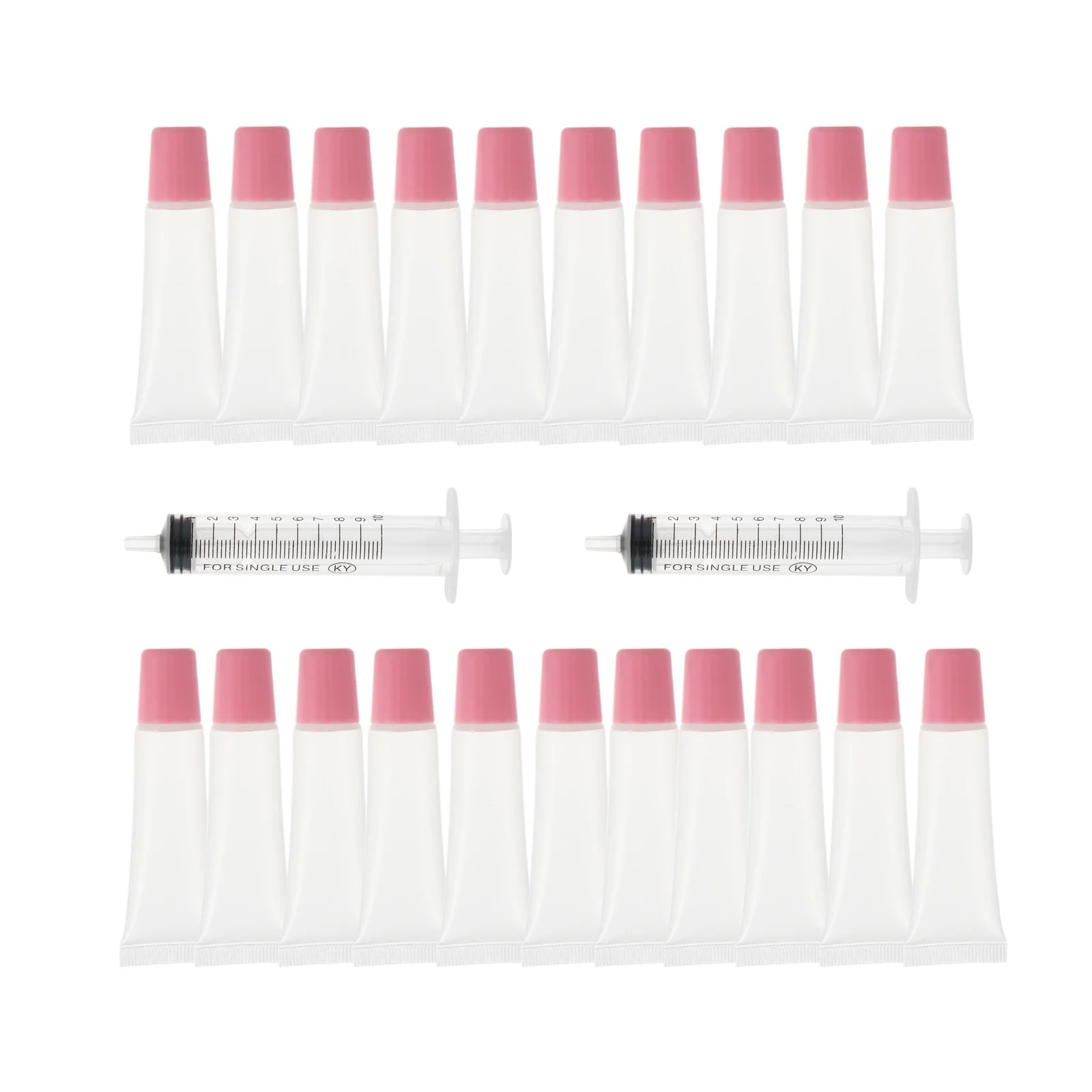 40 قطعة 10 مللي أنابيب ملمع الشفاه الفارغة إعادة الملء حاويات محمولة مانعة للتسرب لتقوم بها بنفسك بلسم الشفاه كريم موزع الزيت قوارير عينة #5