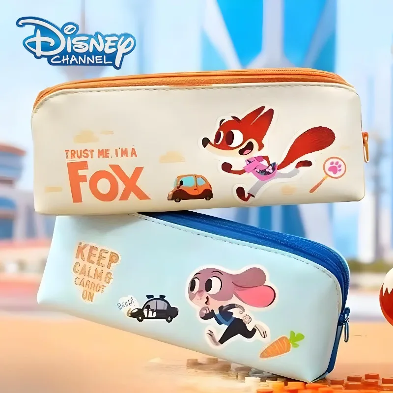 

Disney Zootopia 2 Pencil Case Nick Cartoon Zipper Waterproof Large Capacity Pen Bag Stationery Student Child Learning Supplies