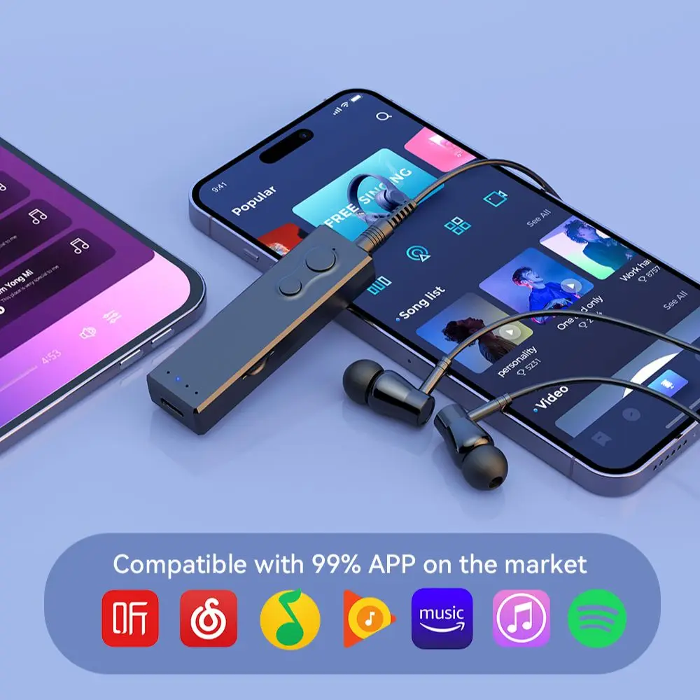 Bluetooth 5,3 MP3 радио перезаряжаемый воротник клипса Walkman подключаемый TF карта музыкальный плеер Hifi плеер Удаленная съемка