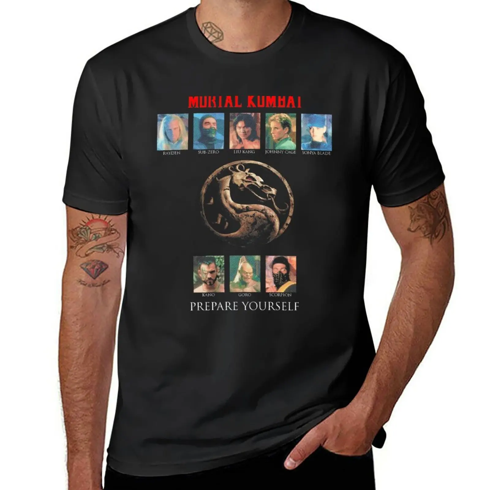 

Футболка мужская с коротким рукавом Mortal Kombat Oldskool 90-х, белая