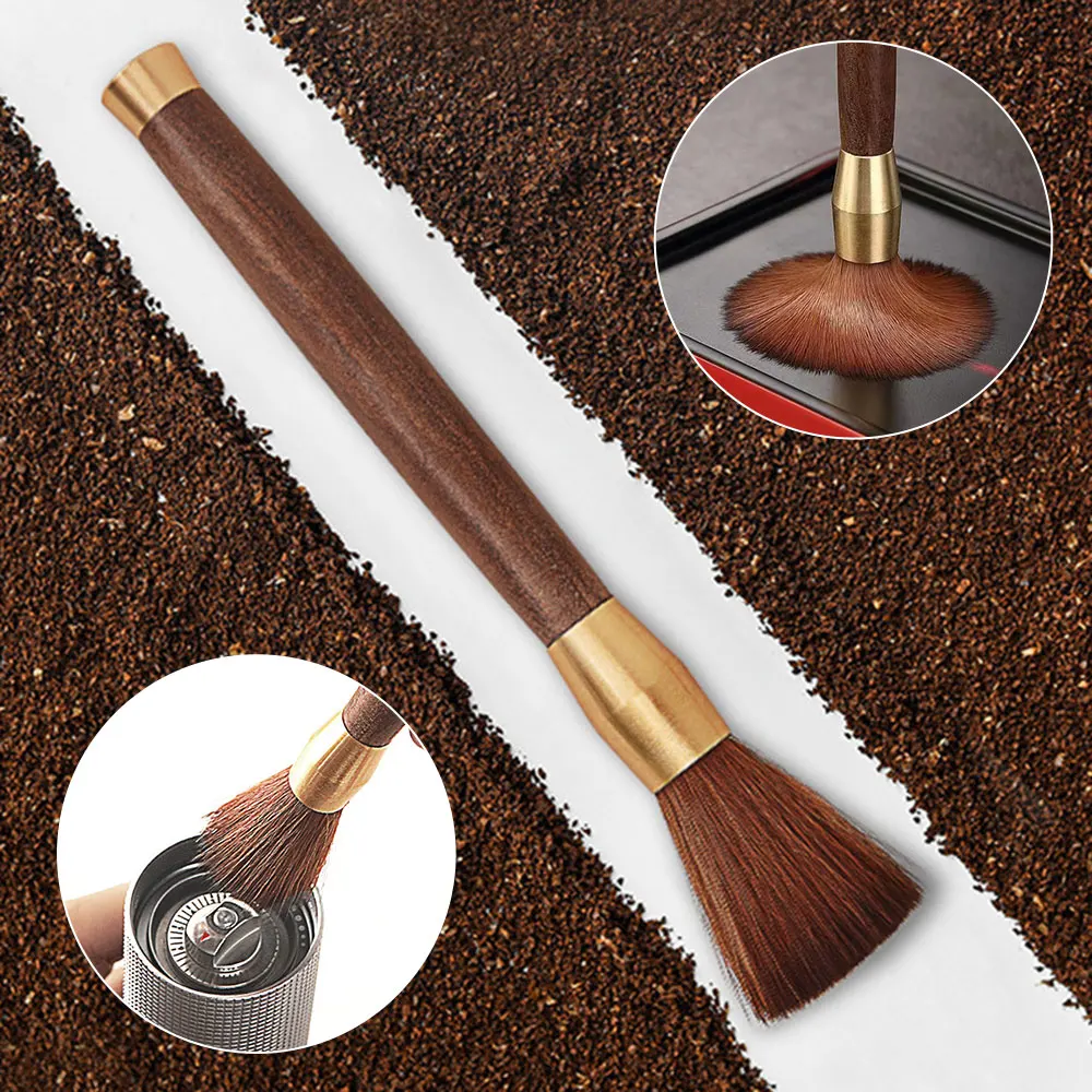 

Coffee Grinder Cleaning Brush Cleaning Coffee Grounds for Coffee Filter Maker Barista Cleaning Grinder Wood Handle Coffee Brush