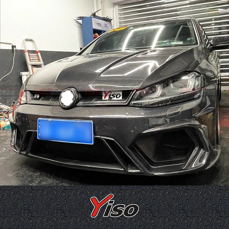 Suitable for GOLF 7.5 R GTI Rline Modified encirclement Aerodynamic kit Carbon fiber Front Bumper GOLF 7.5 R ASPEC Front Spoiler
