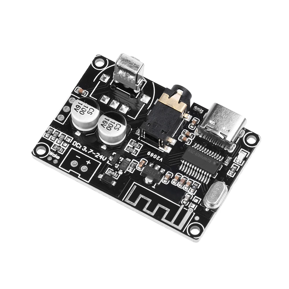 Bluetooth 5.0 Audio Decoding Board DC3.7-24V Sound Receiver Module Stereo Decoder With Remote Control