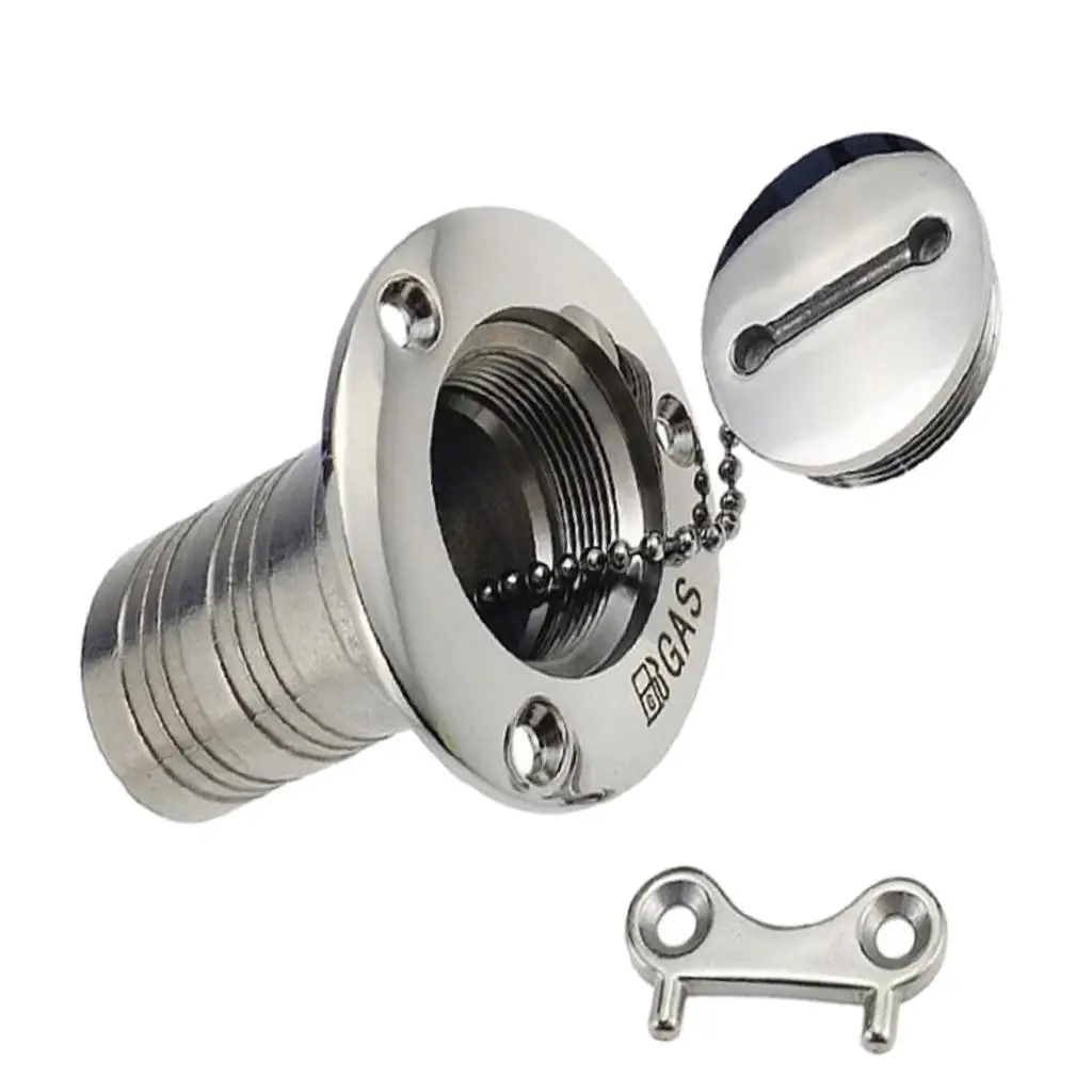 Ø 38 Mm Stainless Steel Filler Neck Filler Neck With Fuel Cap for Water Fuel Petrol Etc.