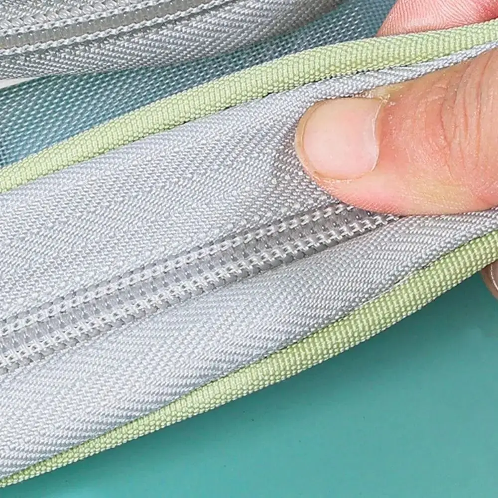 Large Capacity Test Paper Storage Bag Zipper Mesh File Folder Bag Transparent Durable Stationery Organizer Pouch