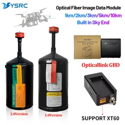 FPV Fiber Optic Module Image Digital Module Anti-Interference 0.5mm Fiber Optic Canister 1KM/2KM/3KM/5KM/10KM for RC Drones